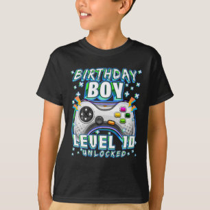 Camiseta Jogo de Vídeo Desbloqueado do Nível 10 - Jogador d