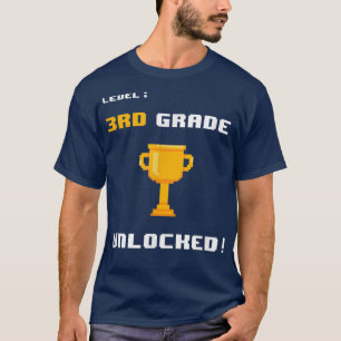 Camiseta Jogo de Vídeo Desbloqueado do Nível 3º ano de volt
