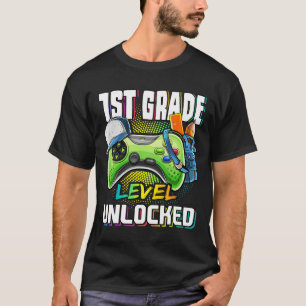 Camiseta Jogo De Vídeo Desbloqueado Em Nível De Grau De Vol