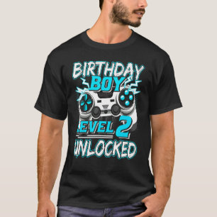 Camiseta Jogo de Vídeo Desbloqueado Nível 2