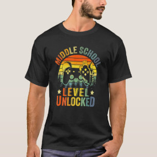 Camiseta Jogo De Vídeo Desbloqueado No Nível Da Escola Cent