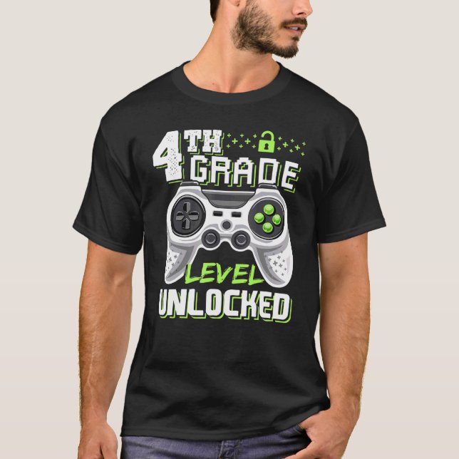 Camiseta Jogo de Vídeo do 4º GRAU DESBLOQUEADO de Volta à E (Frente)