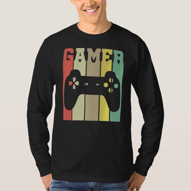 Camiseta Jogo de Vídeo do Controlador do Player do Console  (Frente)