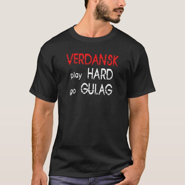 Camiseta Jogo De Vídeo Do King Of Gulag Duty Call Warzone (Frente)