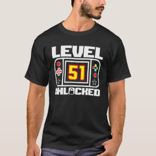 Camiseta Jogo de Vídeo Engraçado de Aniversário Desbloqu
