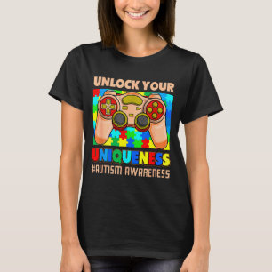 Camiseta Jogo de vídeo game de conscientização do autismo p
