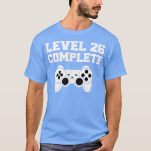Camiseta Jogo de vídeo Legal completo de nível 26 do mês 27