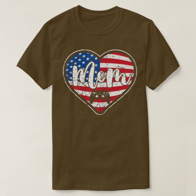 Camiseta Jogo de Vídeo M da Sinalizador Americana em Dificu (Frente do Design)