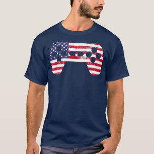 Camiseta Jogo de vídeo Men Gamer em 4 de julho