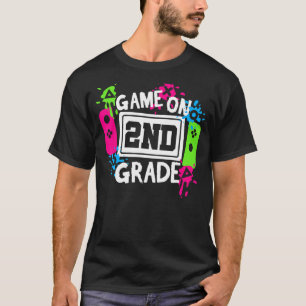 Camiseta Jogo De Vídeo Na Equipe De Crianças Legal No Nível