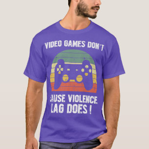 Camiseta Jogo de Vídeo Não Causa Violência Perda Dose Engra