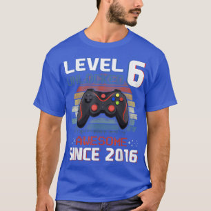 Camiseta Jogo de Vídeo Nível 6 Desbloqueado Vintage 2016 Bo