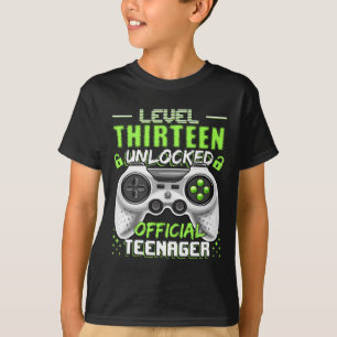 Camiseta Jogo de vídeo oficial do adolescente 13t desbloque