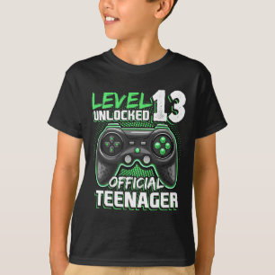 Camiseta Jogo de vídeo oficial do adolescente 13t desbloque