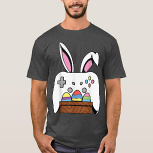 Camiseta Jogo de Vídeo Ovos Coelhinhos Páscoa Boinas