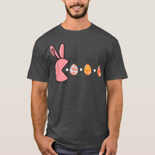 Camiseta Jogo de Vídeo Ovos Páscoas Crianças Jogadoras Home