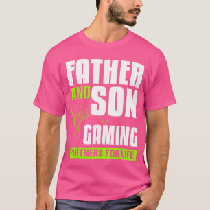Camiseta Jogo de Vídeo Parceiros de Vida para Pai e Filho