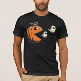 Camiseta Jogo de Vídeo Retroativo do PacBoo Pumpkin Hallowe