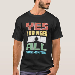 Camiseta Jogo De Vídeo Vicia Todos Estes Monitores