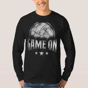 Camiseta Jogo de Vintagem da Equipe de Jogadores de Voleibo