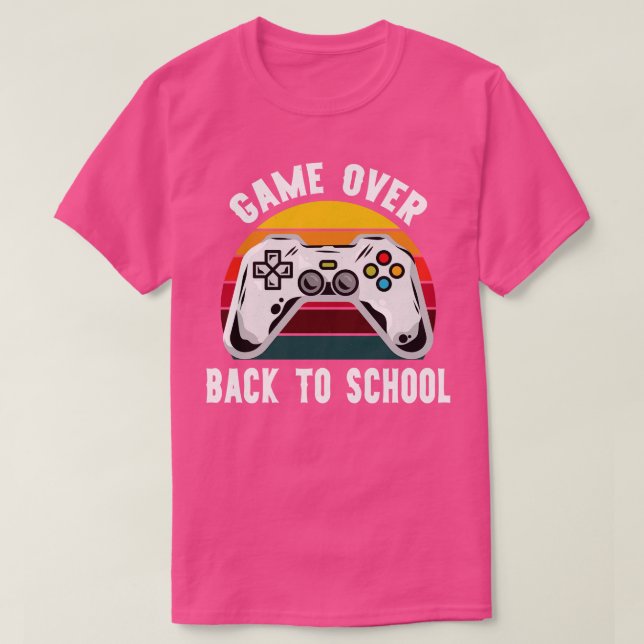 Camiseta Jogo De Volta Para Estudantes Engraçados Na Escola (Frente do Design)