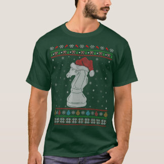 Camiseta Jogo de xadrez ao longo do Xmas Luzes Papais noeis