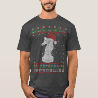 Camiseta Jogo de xadrez ao longo do Xmas Luzes Papais noeis