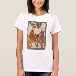 Camiseta Jogo de Xadrez do Codex Manesse do Século XIV