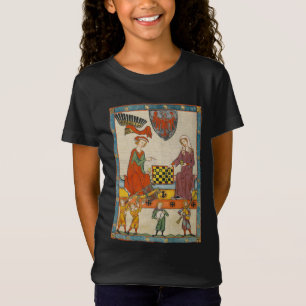 Camiseta Jogo de Xadrez do Codex Manesse do Século XIV
