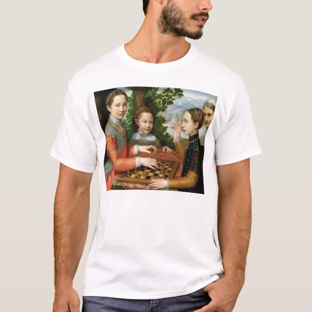 Camiseta Jogo de xadrez por Sofonisba Anguissola - cerca de (Frente)