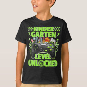 Camiseta Jogo Desbloqueado No Nível Do Jardim De Infância P