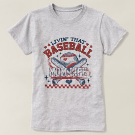 Camiseta Jogo Dia de Baseball Mãe Tee - Tee Gráfico de Base