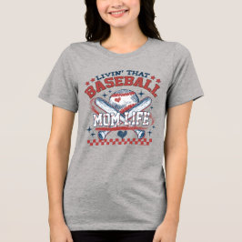 Camiseta Jogo Dia de Baseball Mãe Tee - Tee Gráfico de Base