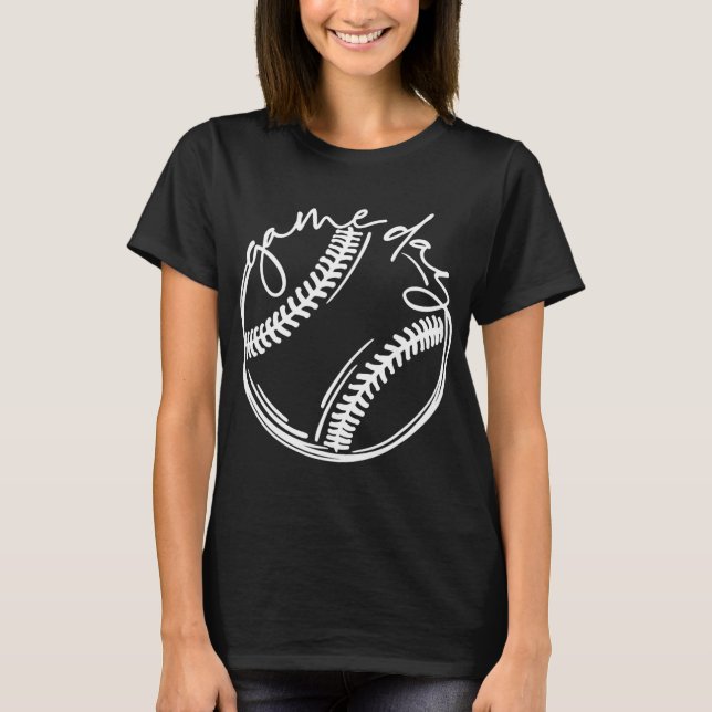 Camiseta Jogo Dia de Baseball Vida Softball com Bleball (Frente)