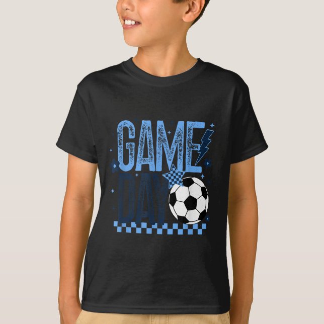 Camiseta Jogo Dia de Futebol Estação Retroativa Azul Verifi (Frente)