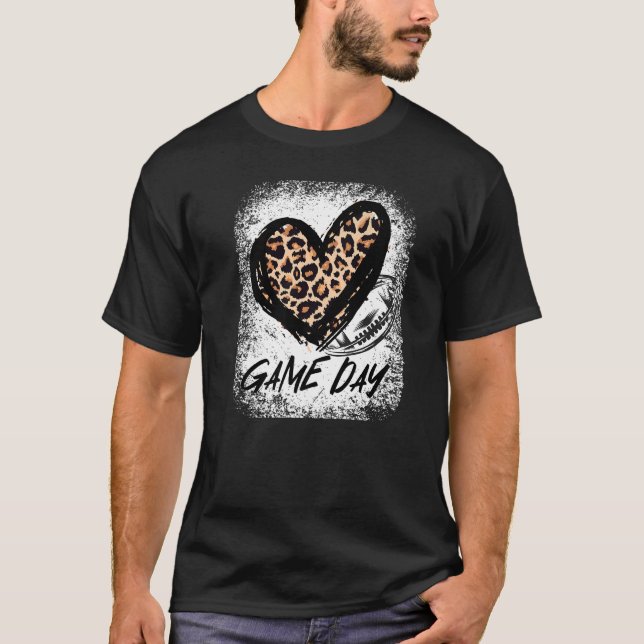 Camiseta Jogo Dia de Futebol Leopardo Imprime Estilo Cardía (Frente)