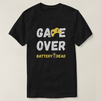 Camiseta Jogo Divertido Bateria Morta Arte