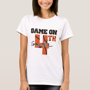 Camiseta Jogo Divertido No Desenho Do 4º Ano Primeiro Dia D