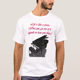 Camiseta Jogo do amor da música do piano