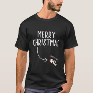 Camiseta Jogo do Círculo Ok Papais noeis de Mão Feliz Natal