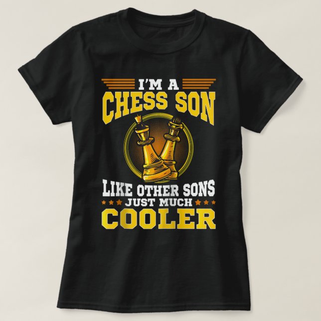 Camiseta Jogo do Conselho Chess Son Lover Amigo Raglan Base (Frente do Design)