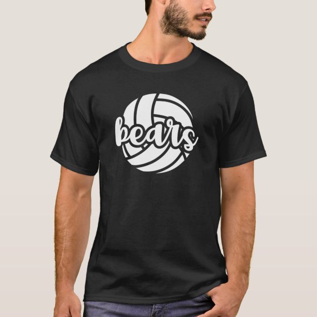 Camiseta Jogo do Espírito Escolar Mascot da Equipe de Volei (Frente)
