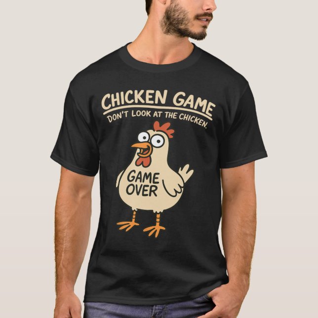 Camiseta Jogo do Frango Não Olhe para o Frango Frango Engra (Frente)