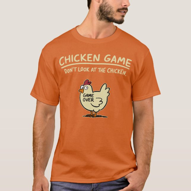 Camiseta Jogo do Frango Não Olhe para o Frango Frango Engra (Frente)
