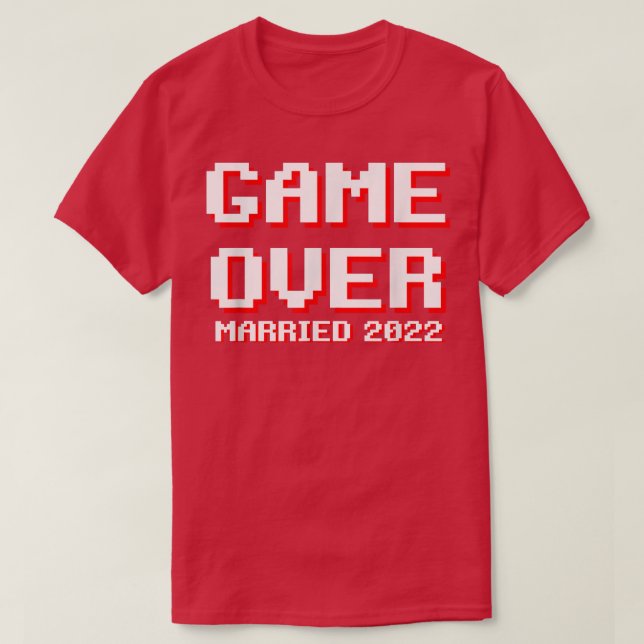 Camiseta Jogo do homem casado 2022 engraçado noivo casament (Frente do Design)