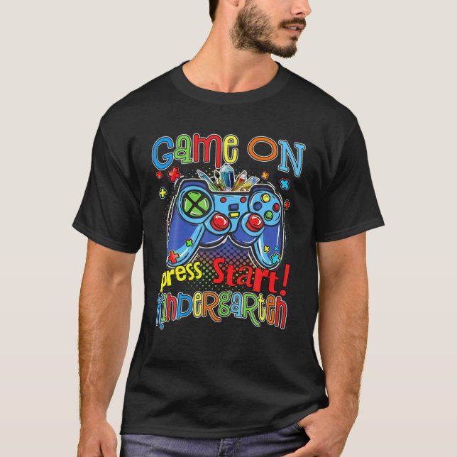 Camiseta Jogo Do Jardim De Infância No Video Gamer Boy De V (Frente)