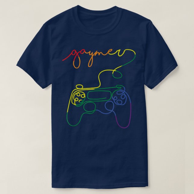 Camiseta Jogo do Orgulho LGBT GAYMER lança homens mulheres  (Frente do Design)