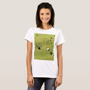 Camiseta Jogo E Logotipo Do Lawn Bowls