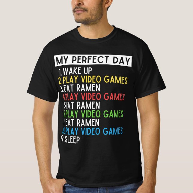 Camiseta Jogo E Ramen São Videos games Engraçadas Minha Per (Frente)