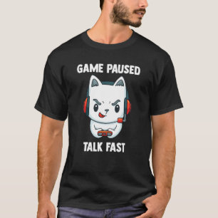 Camiseta Jogo em Pausa Conversa Rápida - Vídeo e Jogador de